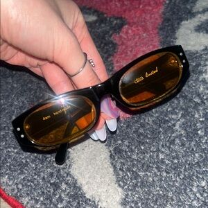 DITA Limited Sunglasses 4am with Black Frames and Amber Lenses